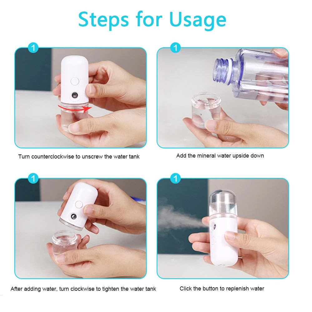 USB Mist Facial Sprayer Humidifier Rechargeable